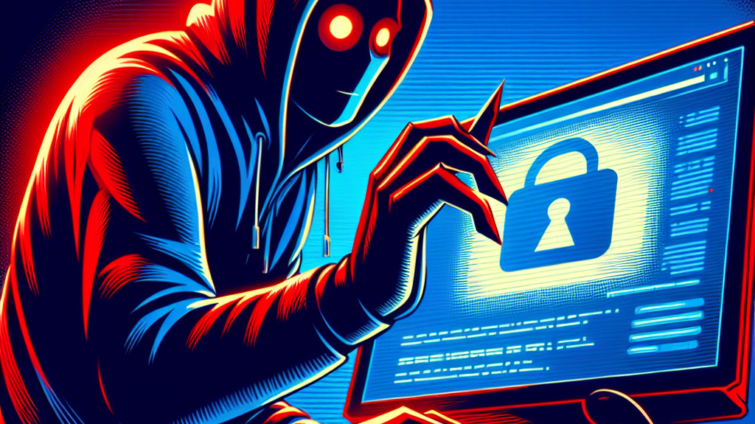 "Illustration of a hacker using a Trojan malware to remotely control a digital device, depicting the concept of cybersecurity threats in the context of malware attacks."