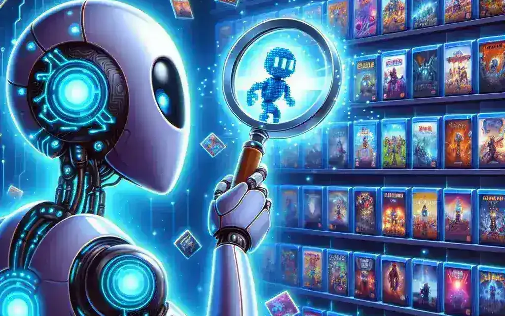 "Image showcasing Epic Games Store interface highlighting AI-powered discoverability features for indie games in the U.S., emphasizing improved user experience and enhanced visibility for emerging titles."