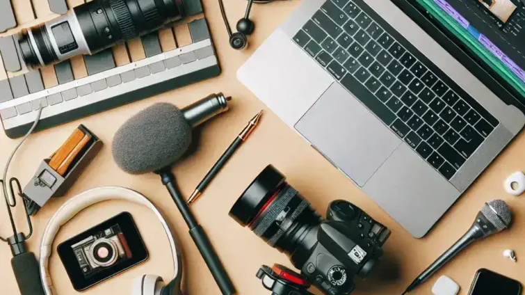 "Content creator using streaming software to broadcast pre-recorded video as live stream for engaging audience"